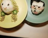 キャラ弁＊銀髪ロングヘアーの女の子作り方12写真