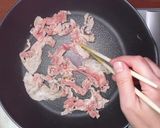 卵入りほうれん草と豚肉のポン酢炒め作り方5写真