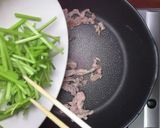 卵入りほうれん草と豚肉のポン酢炒め作り方6写真