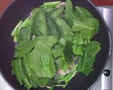 卵入りほうれん草と豚肉のポン酢炒め作り方7写真