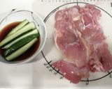 ★鶏肉★レンジで茹で鶏★野菜巻き作り方2写真