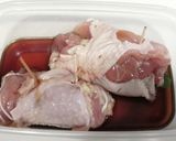 ★鶏肉★レンジで茹で鶏★野菜巻き作り方3写真