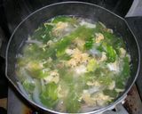 新玉ねぎとレタス＋かきたまスープ作り方2写真