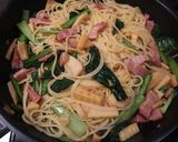 簡単！小松菜とたけのこの和風パスタ作り方8写真