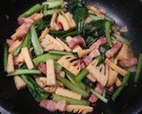簡単！小松菜とたけのこの和風パスタ作り方7写真