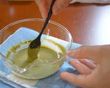 抹茶のチョコレートチーズケーキ作り方27写真