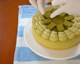 抹茶のチョコレートチーズケーキ作り方37写真