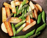 新じゃがとアスパラのにんにく醤油漬け作り方5写真