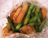 新じゃがとアスパラのにんにく醤油漬け作り方7写真