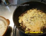 フライパンで肉の欠片達の究極玉子とじ丼♪作り方10写真