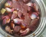 鶏レバーと砂肝の甘辛煮★作り方4写真