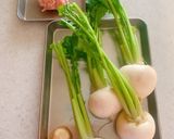 丸ごと蕪のひき肉詰めあんかけ作り方1写真