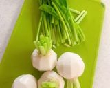 丸ごと蕪のひき肉詰めあんかけ作り方2写真