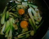 豚挽き肉とチンゲン菜の半熟卵のっけ丼♪作り方5写真