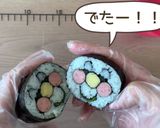アンパンマンのデコ巻き寿司作り方28写真