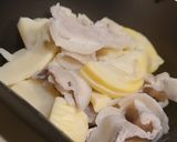 タケノコと豚しゃぶのりんご酢サラダ作り方1写真