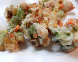 ちくわとコーンとにんじんと小松菜かき揚げ作り方4写真