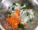 美味！春菊と新玉ねぎ・鶏ひき肉の焼売♬作り方5写真