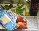 バジルとトマトのパスタ作り方1写真
