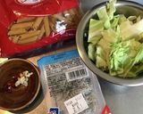 キャベツとしらすのペペロンチーノ作り方1写真