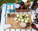 キャンプ飯　海老と蓮根のアヒージョ作り方1写真