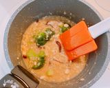 ☆オートミール鶏胸肉ブロッコリー卵雑炊☆作り方2写真