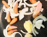 朝食に　玉ねぎとウインナーマヨネーズ炒め作り方2写真