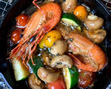 キャンプ飯　海老と蓮根のアヒージョ作り方5写真