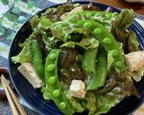 スナップエンドウと豆腐のやみつきサラダ作り方4写真