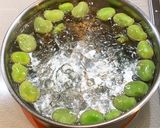 そら豆と海老のチーズペペロンチーノ作り方1写真