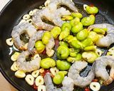 そら豆と海老のチーズペペロンチーノ作り方4写真