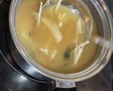 簡単♡えのきとわかめのお味噌汁作り方4写真