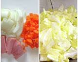 春キャベツたっぷり♬野菜とハムのスープ♪作り方1写真