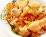 超簡単♡失敗なし！鶏肉の炊き込みご飯作り方5写真