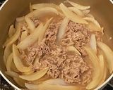 麺つゆで新玉ねぎの牛丼・生姜風味作り方4写真