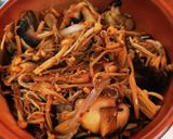 茸の干ししいたけのパン粉和え作り方5写真