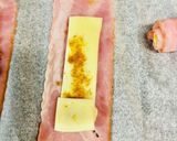 速攻！簡単！ベーコンのカレーチーズ巻き作り方2写真