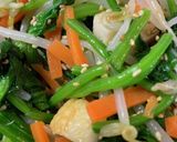 簡単　ナムル　もやし　ほうれん草　ちくわ作り方5写真