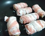 肉巻き餅（発芽玄米焙煎餅米粉使用）作り方4写真