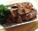 簡単！豚肉肩ロースのくろ酢炒め作り方4写真