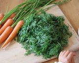 サクサク♪人参の葉でチヂミ風作り方1写真