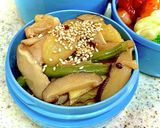 鶏と揚げの煮物弁当^_^タロの弁当126作り方1写真