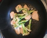 カリフローレとスナップエンドウ鶏肉の炒め作り方10写真