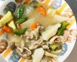 さっぱり洋風生姜味豚こま大根青椒肉絲風作り方16写真