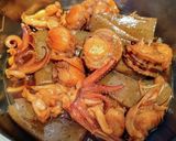 イカとホタテとこんにゃくの煮物作り方13写真