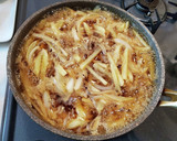 じゃがいもと糸こんエビフライの卵とじ丼作り方4写真