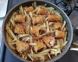 じゃがいもと糸こんエビフライの卵とじ丼作り方6写真