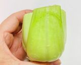 青梗菜のばらの煮物～カービング作り方2写真