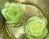 青梗菜のばらの煮物～カービング作り方8写真