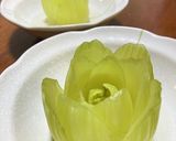 青梗菜のばらの煮物～カービング作り方9写真